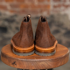 alden mocc toe boots - back view