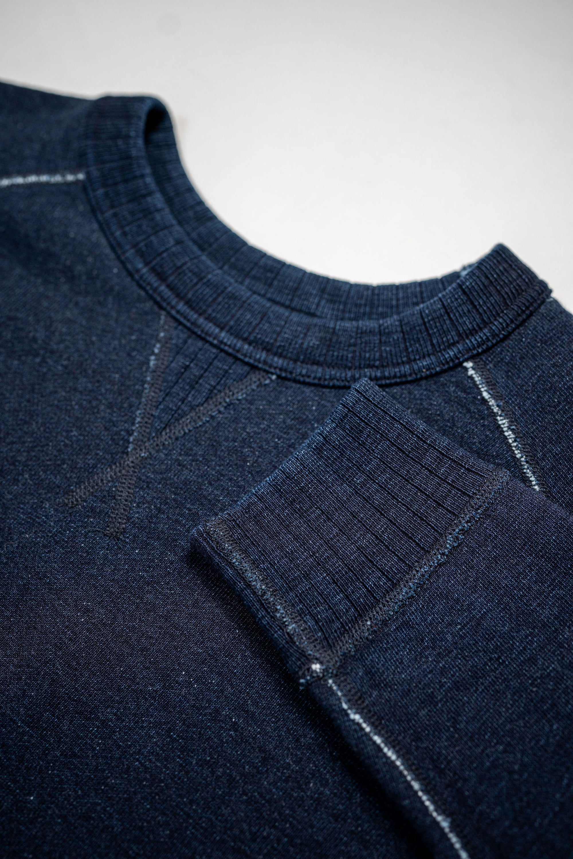 Pure Blue Japan 5409-ID Knitted Sweatshirt - Indigo