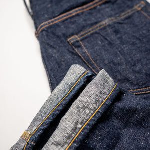 Samurai S211AX Ai Benkei - 18oz Natural Indigo Relaxed Tapered Denim - cuff detail