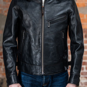 Double Helix Hugging The Curve - Black Teacore Horsehide - Model Front