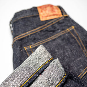 Samurai S3100VX 'Zero' WWII model wide straight jeans - cuff detail