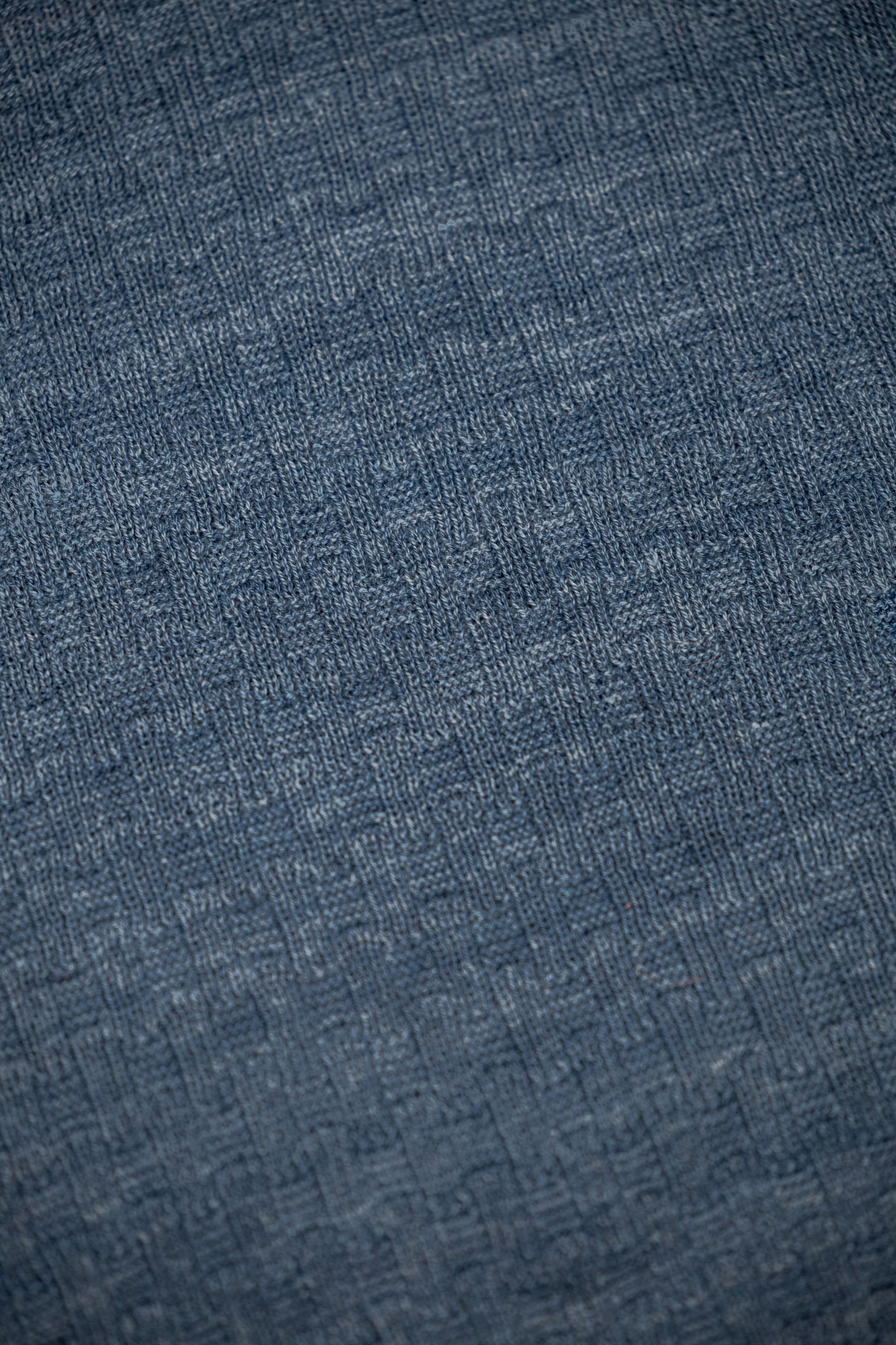 3sixteen Knit Polo - Vintage Blue Boxweave