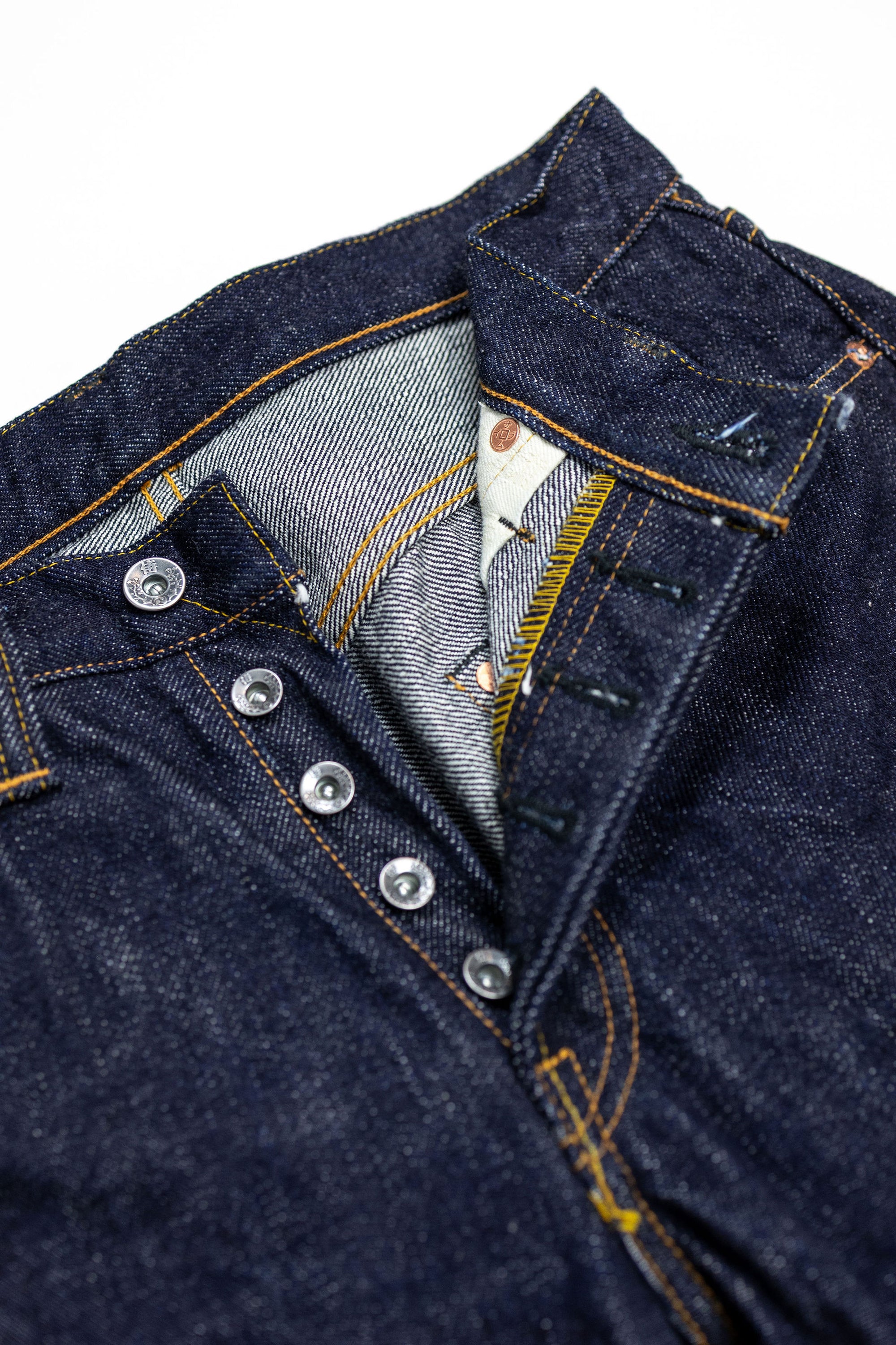 Samurai S5000VX21ozII 21oz Cho-Kiwami Selvedge Straight Fit - Button Fly Detail