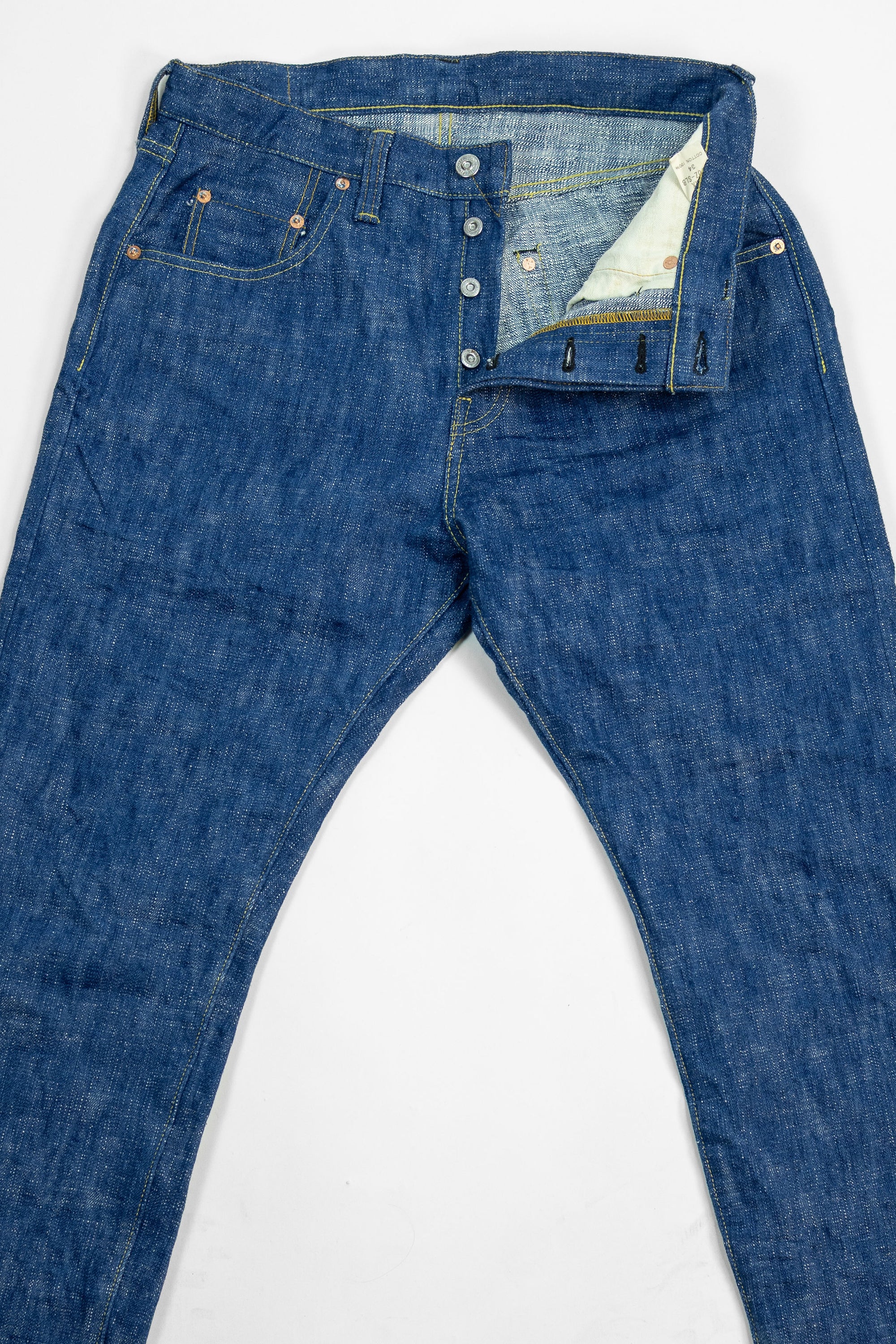 Samurai S211XX17oz-SLB Relax Tapered Jeans - "Murakumo" 17oz Slub - Front View Flat