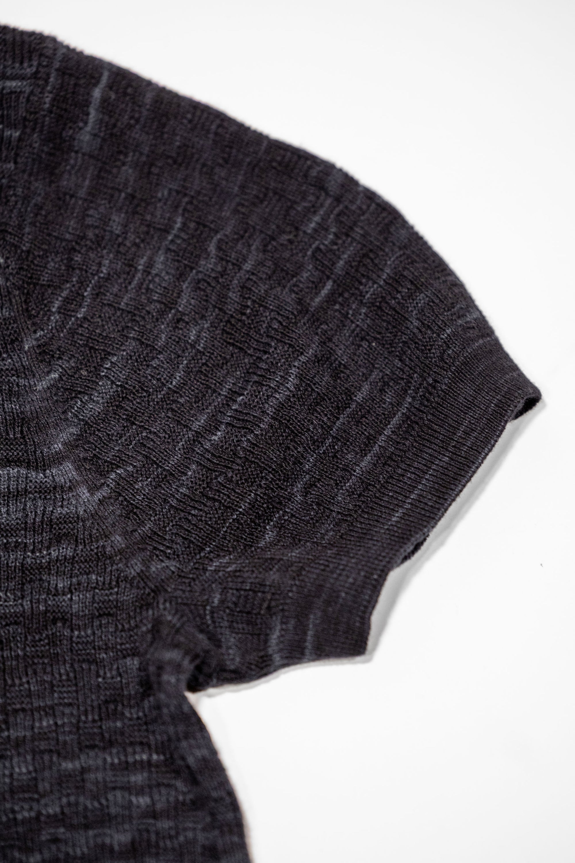 3sixteen Knit Polo - Vintage Black Boxweave
