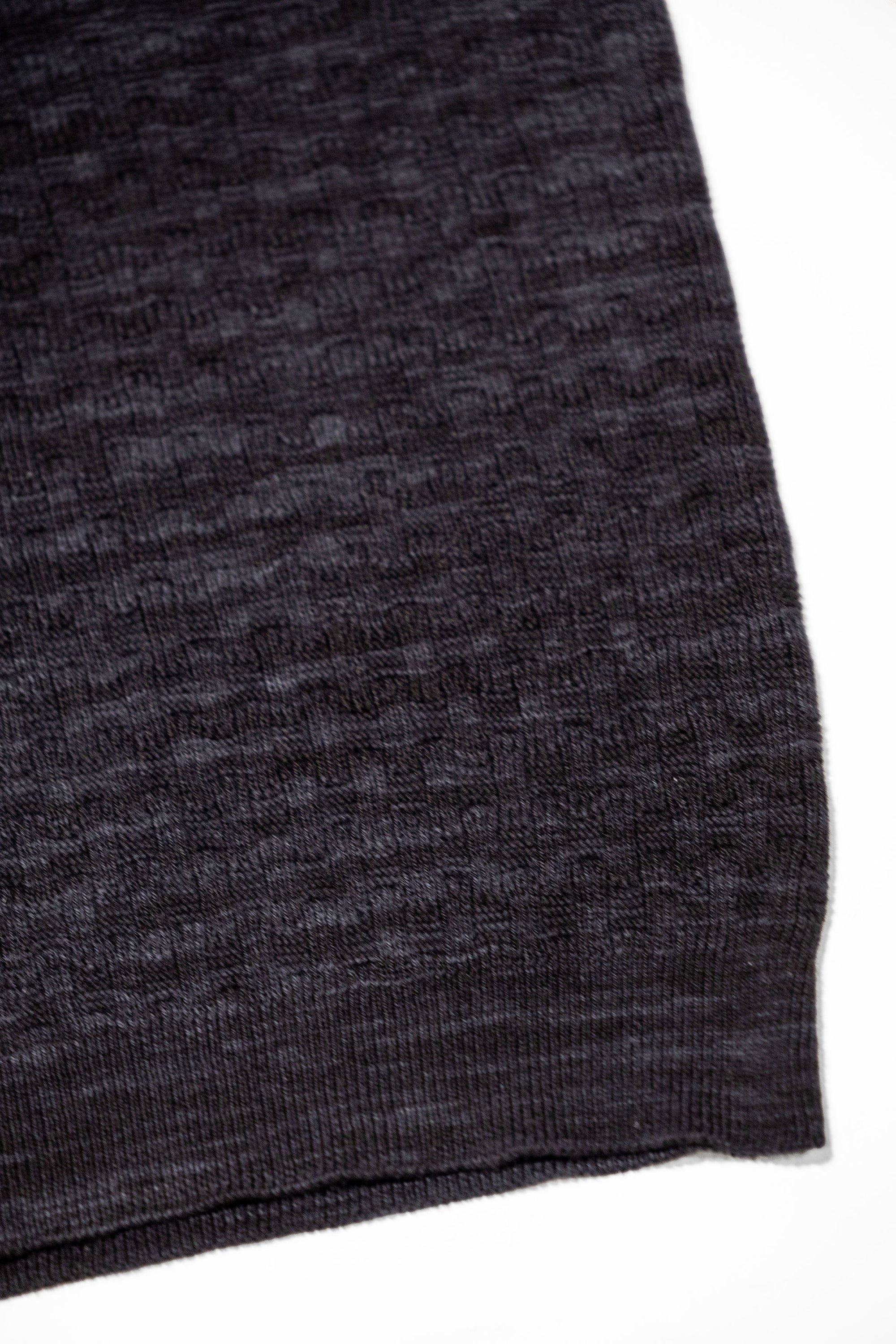 3sixteen Knit Polo - Vintage Black Boxweave