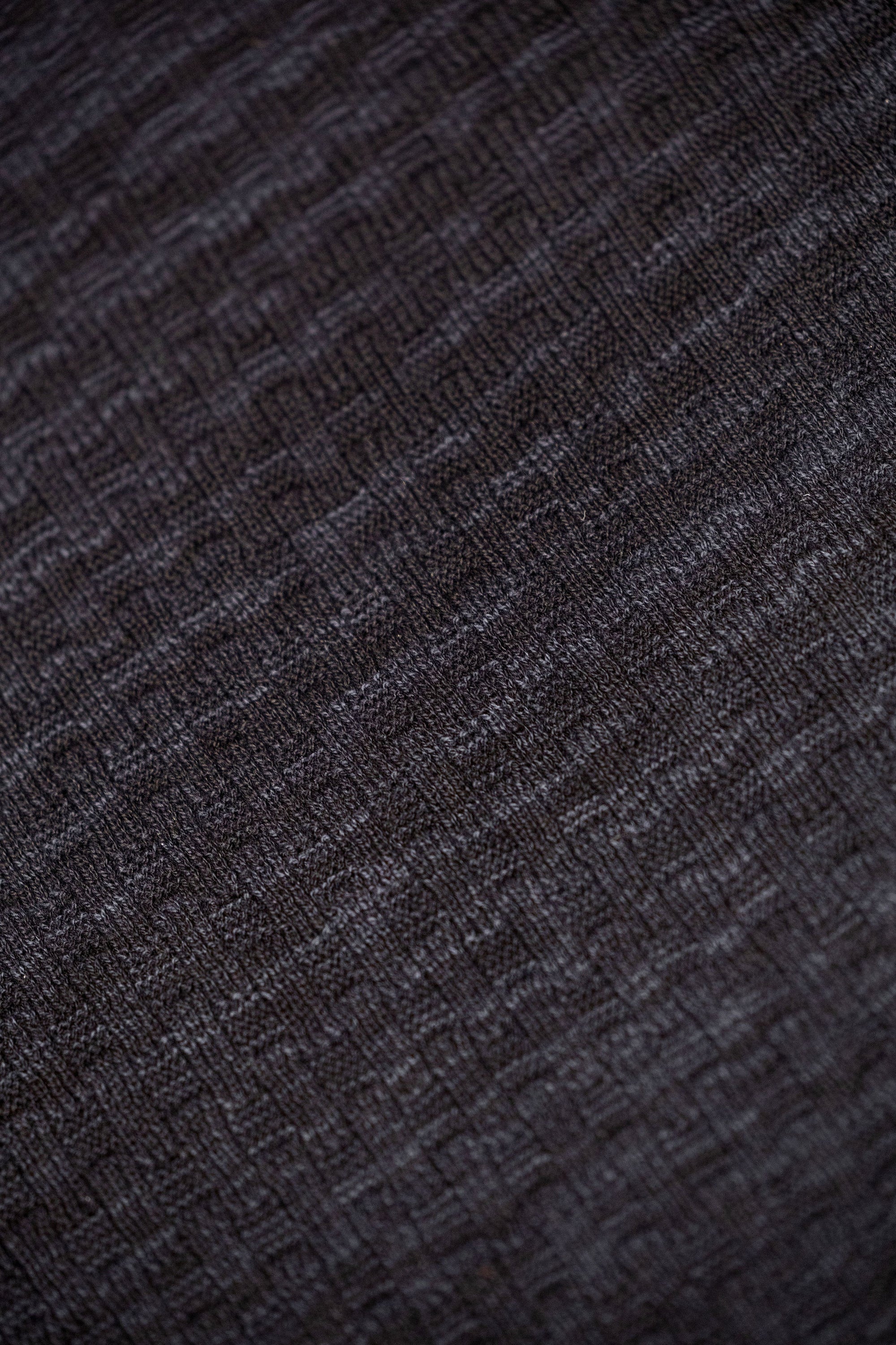 3sixteen Knit Polo - Vintage Black Boxweave