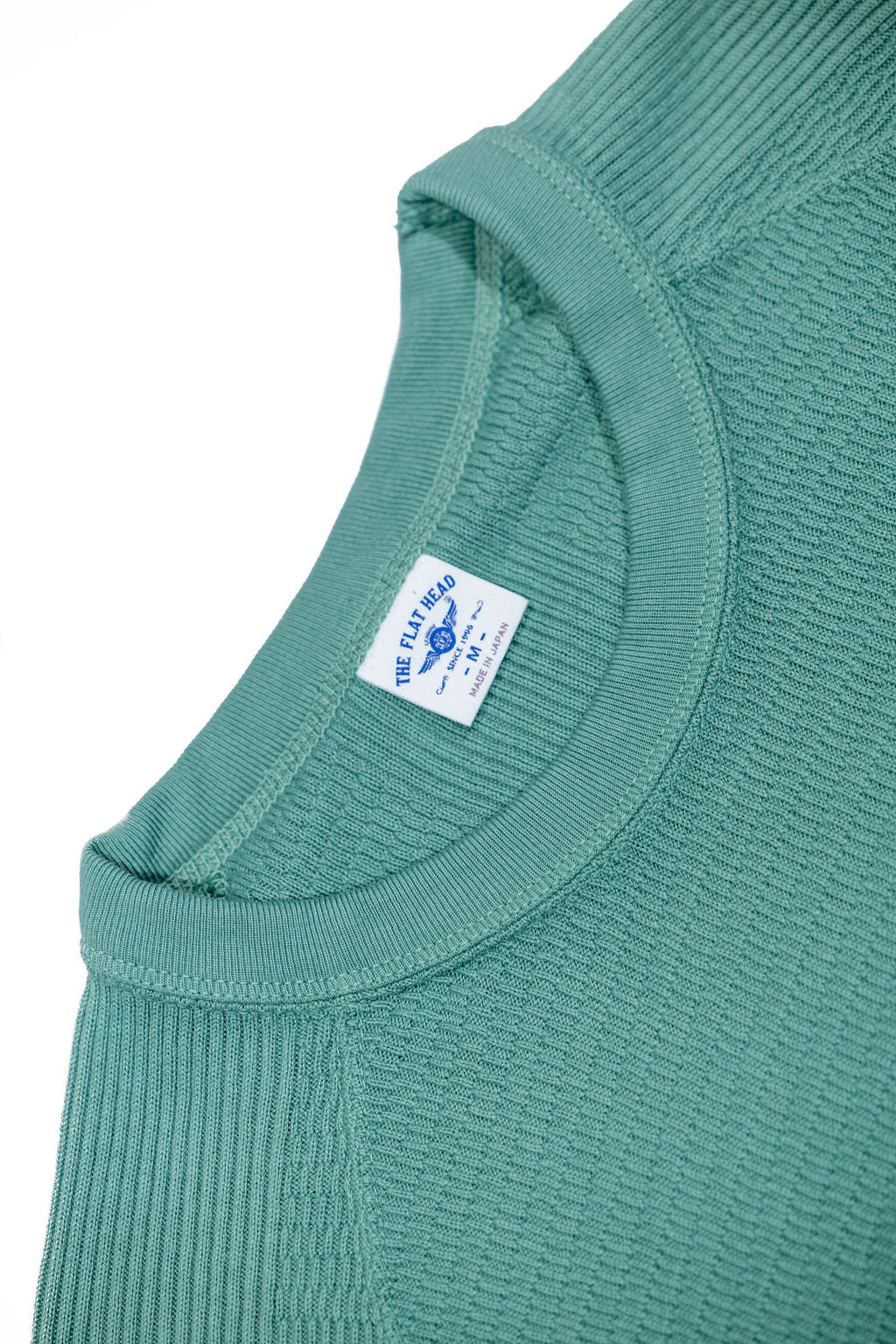 The Flat Head FN-THW-002 Thermal Raglan T-Shirt - Green
