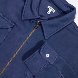 Wythe Navy Quarterzip - Detail Shot of Cuff and Collar