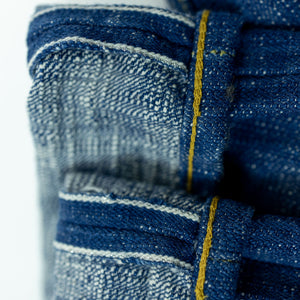 Samurai S211XX17oz-SLB Relax Tapered Jeans - "Murakumo" 17oz Slub - Selvedge Detail
