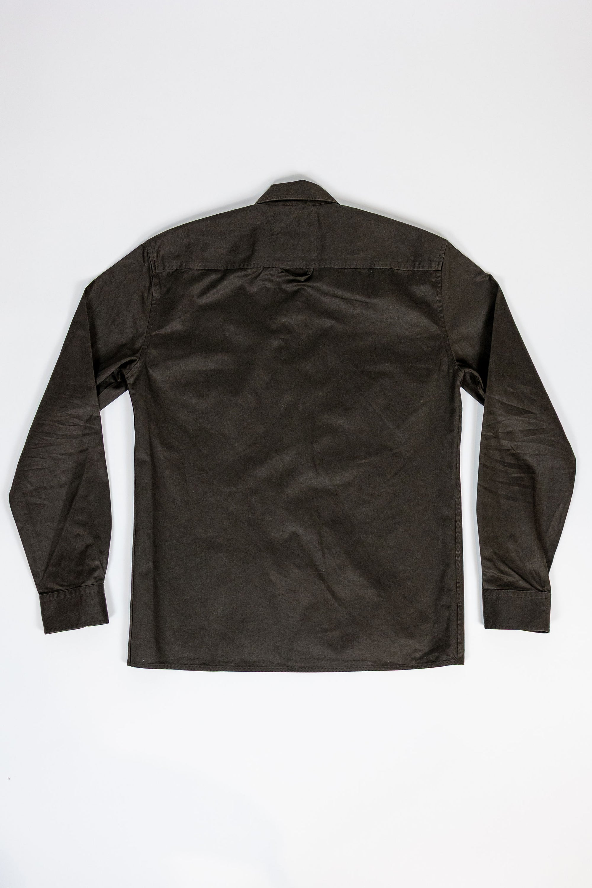 Hansen Garments Steffen Shirt Jacket - Coffee Drill - product shot - back facing - white background