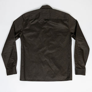 Hansen Garments Steffen Shirt Jacket - Coffee Drill - product shot - back facing - white background