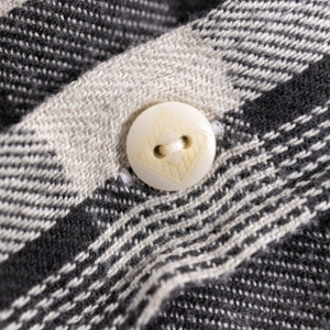 Wythe Washed Flannel Workshirt - Night Pitch - Button Detail