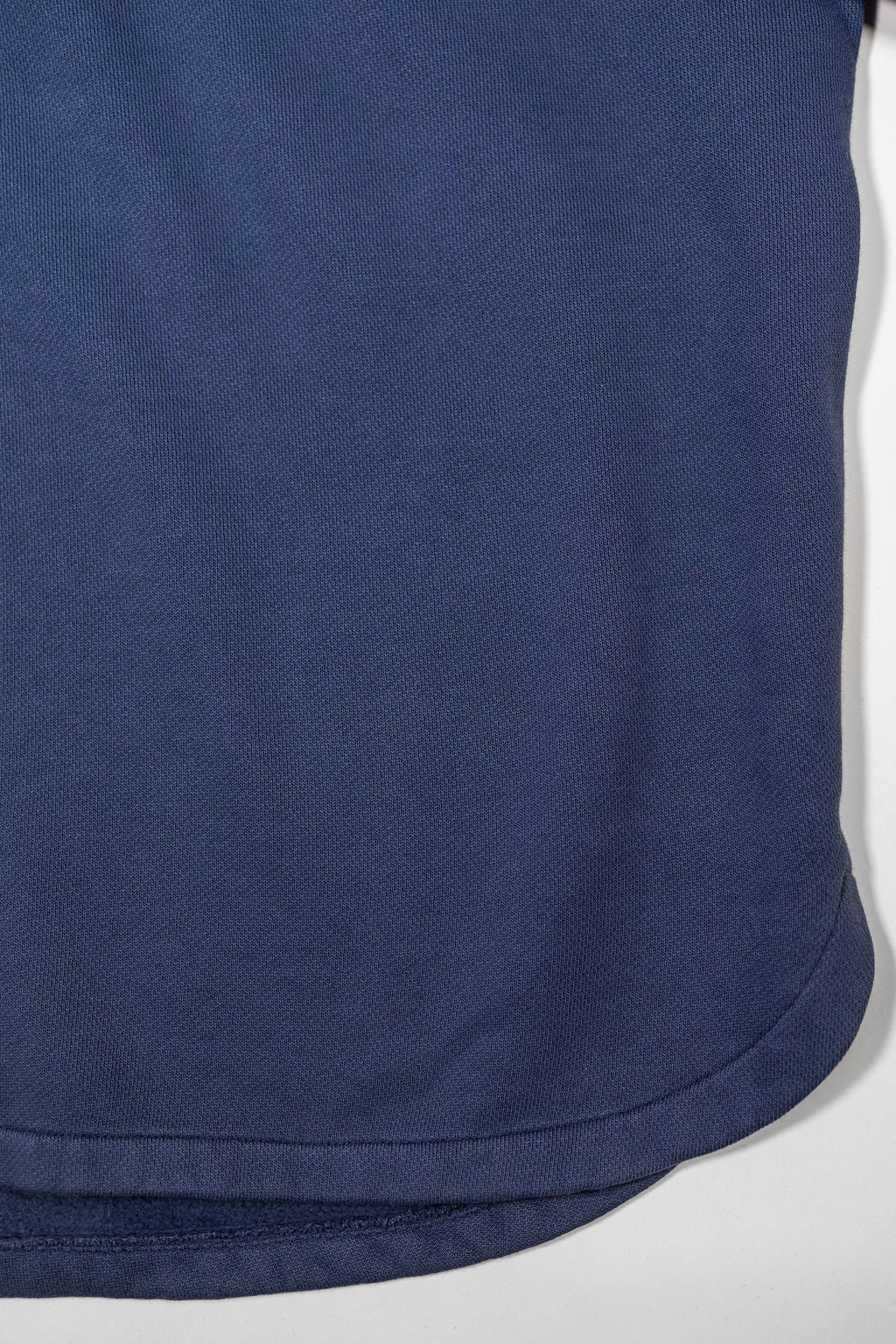 Wythe Navy Quarterzip - Detail Shot of Hem