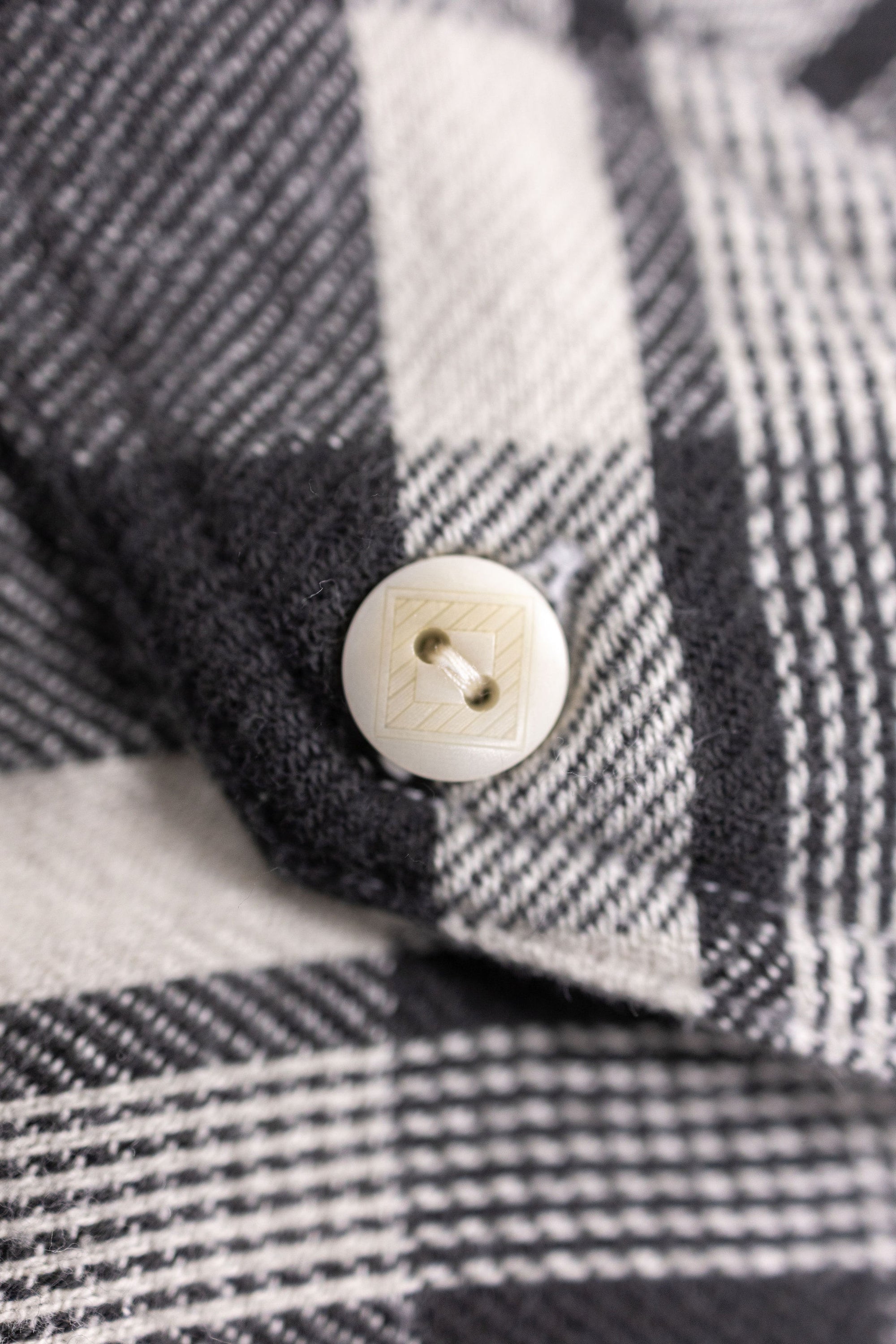 Wythe Washed Flannel Workshirt - Night Pitch - Button Detail