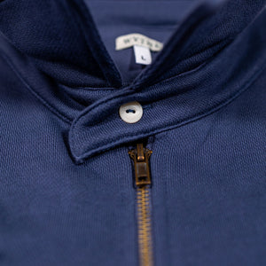 Wythe Navy Quarterzip - Detail Shot of Collar