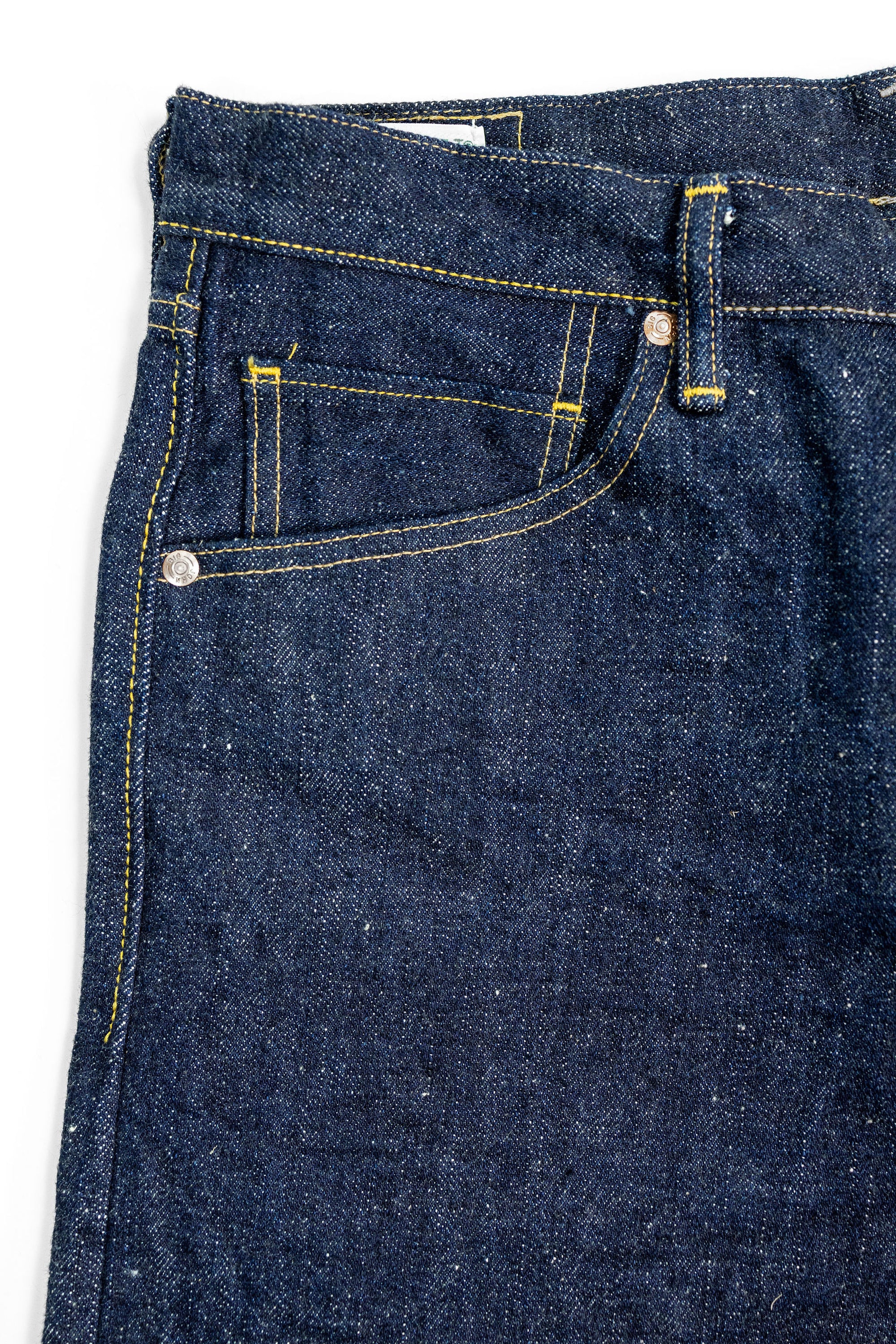 Big John M1012RC Wide Straight Green Label Wild Duck Jeans - Indigo One Wash