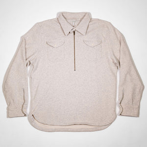 Wythe Grey Quarterzip - Front Shot Flat Lay