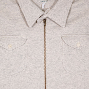 Wythe Grey Quarterzip - Front Shot Detail