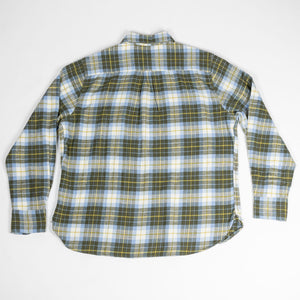 Wythe Washed Flannel Workshirt - Gold Ravine - Back View Flat Lay