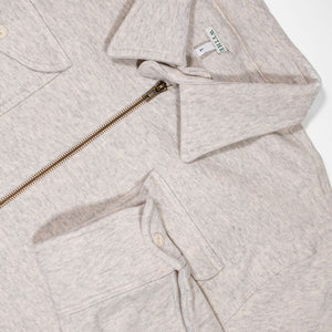 Wythe Grey Quarterzip - Detail Shot of Cuff and Collar