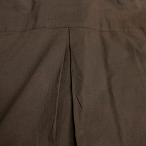 Hansen Garments Reidar Short Sleeve Shirt - Chocolate - product shot - back facing - collar and back of shirt detail