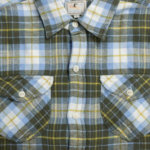 Wythe Washed Flannel Workshirt - Gold Ravine - Front View Details