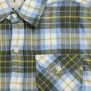 Wythe Washed Flannel Workshirt - Gold Ravine - Front View Details