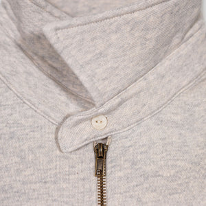 Wythe Grey Quarterzip - Detail Shot of Collar