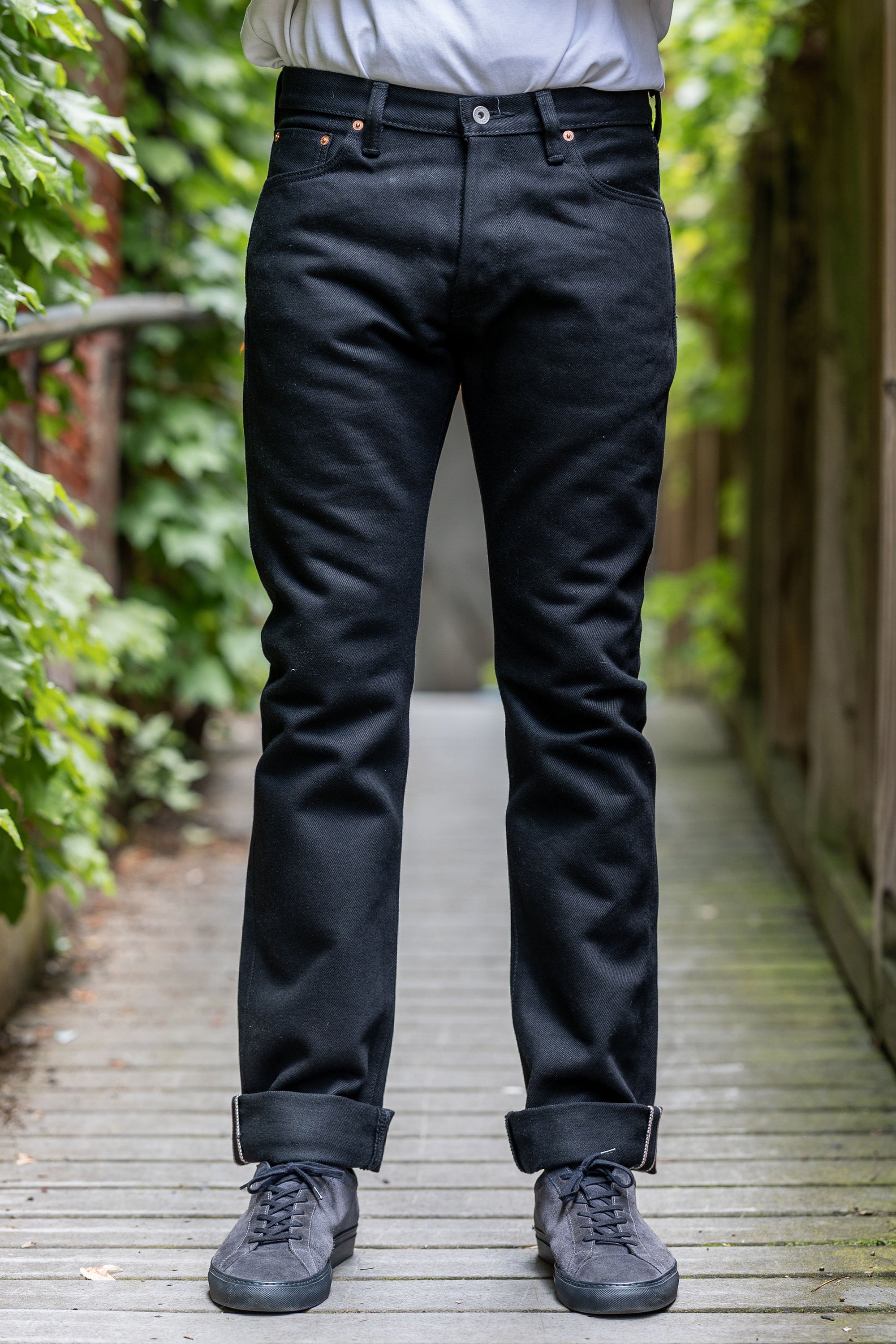 Iron Heart IH-555S-SB 21oz Selvedge Denim Super Slim Cut Jeans - Superblack Non-Fade