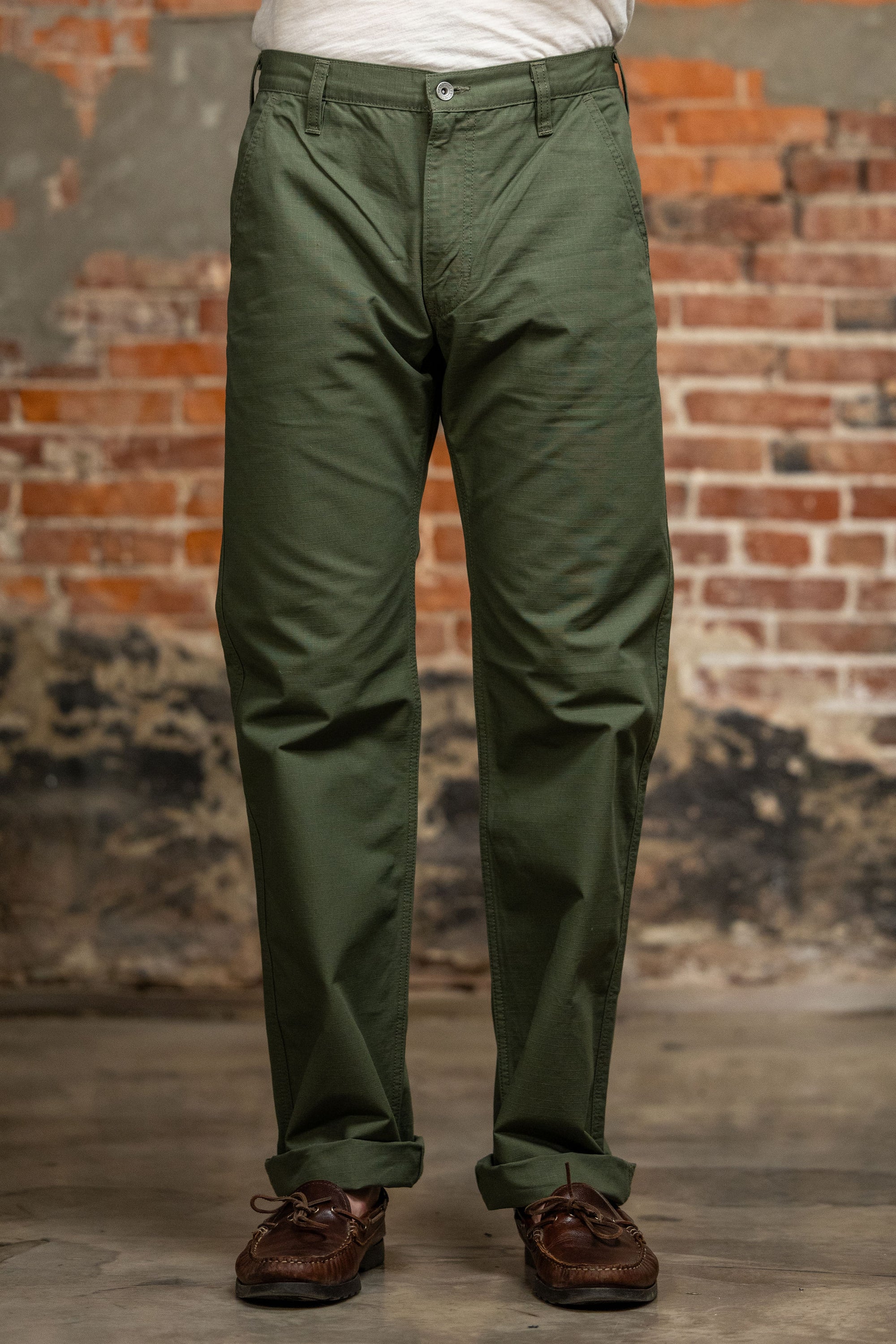 Iron Heart IH-746-GRN 8oz Ripstop Wide Work Pants - Army Green