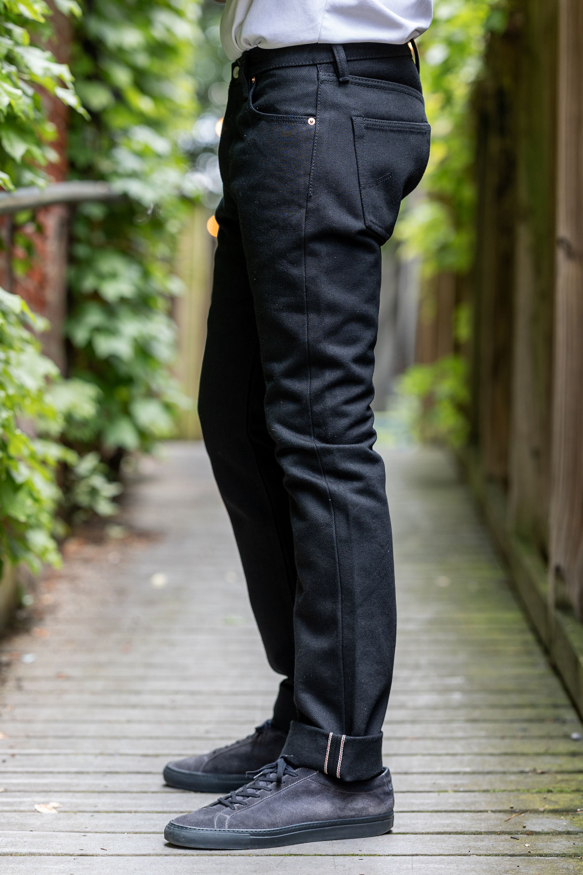 Iron Heart IH-555S-SB 21oz Selvedge Denim Super Slim Cut Jeans - Superblack Non-Fade