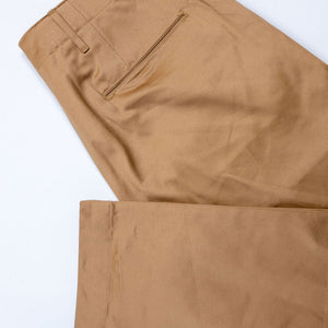 Buzz Rickson's M43035 Early Military Chinos 1945 Model in Camel - Laying flat, folded