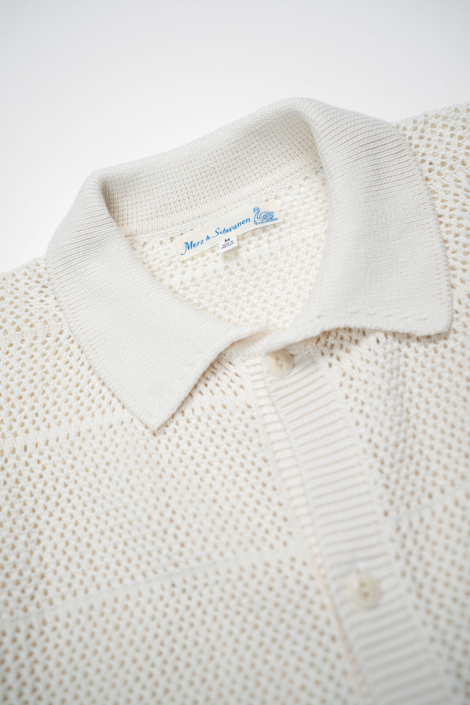 Merz b. Schwanen KNITSHIRT01 Crochet Shirt - Nature