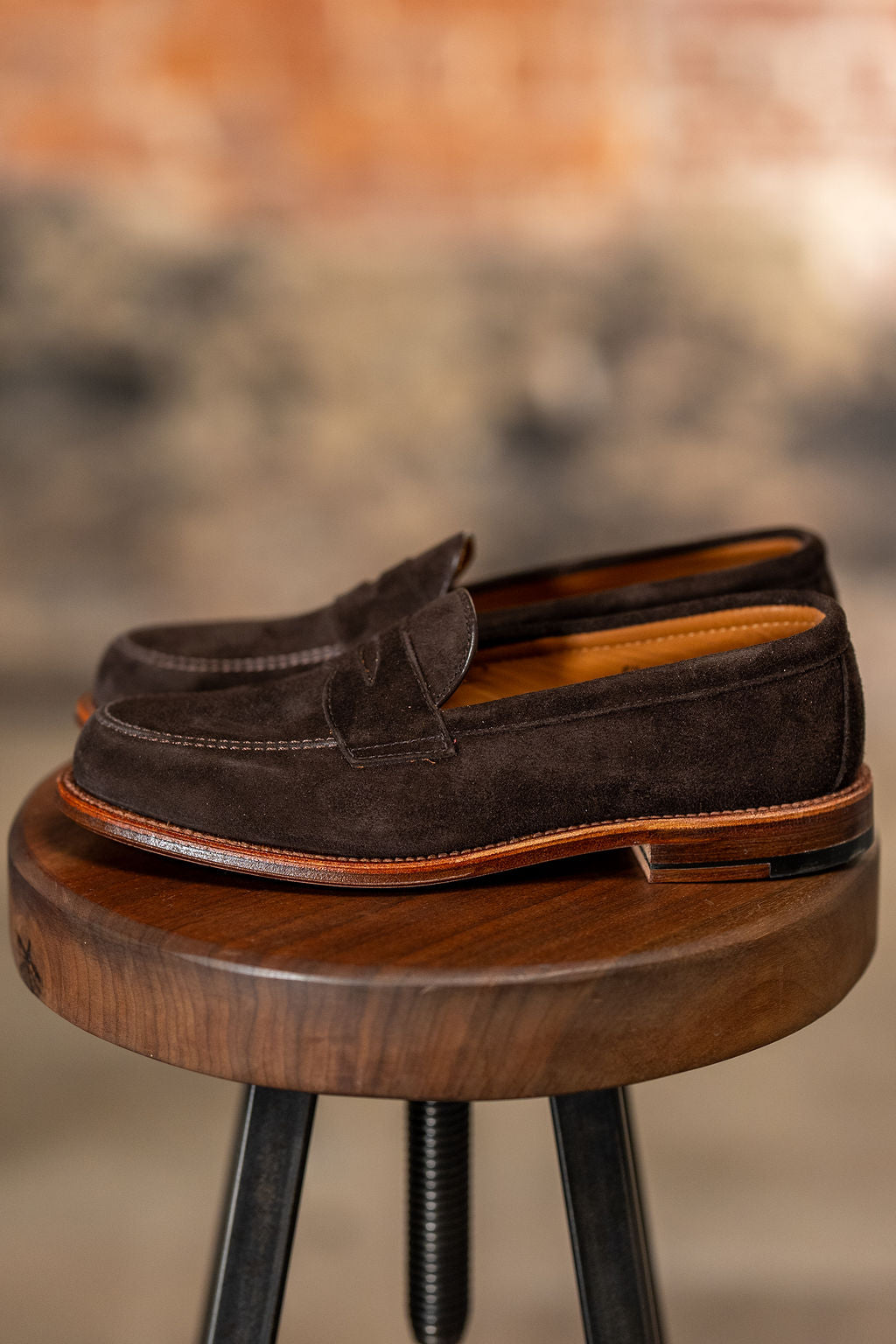 Alden 6176F  Penny Loafer - Dark Chocolate Suede