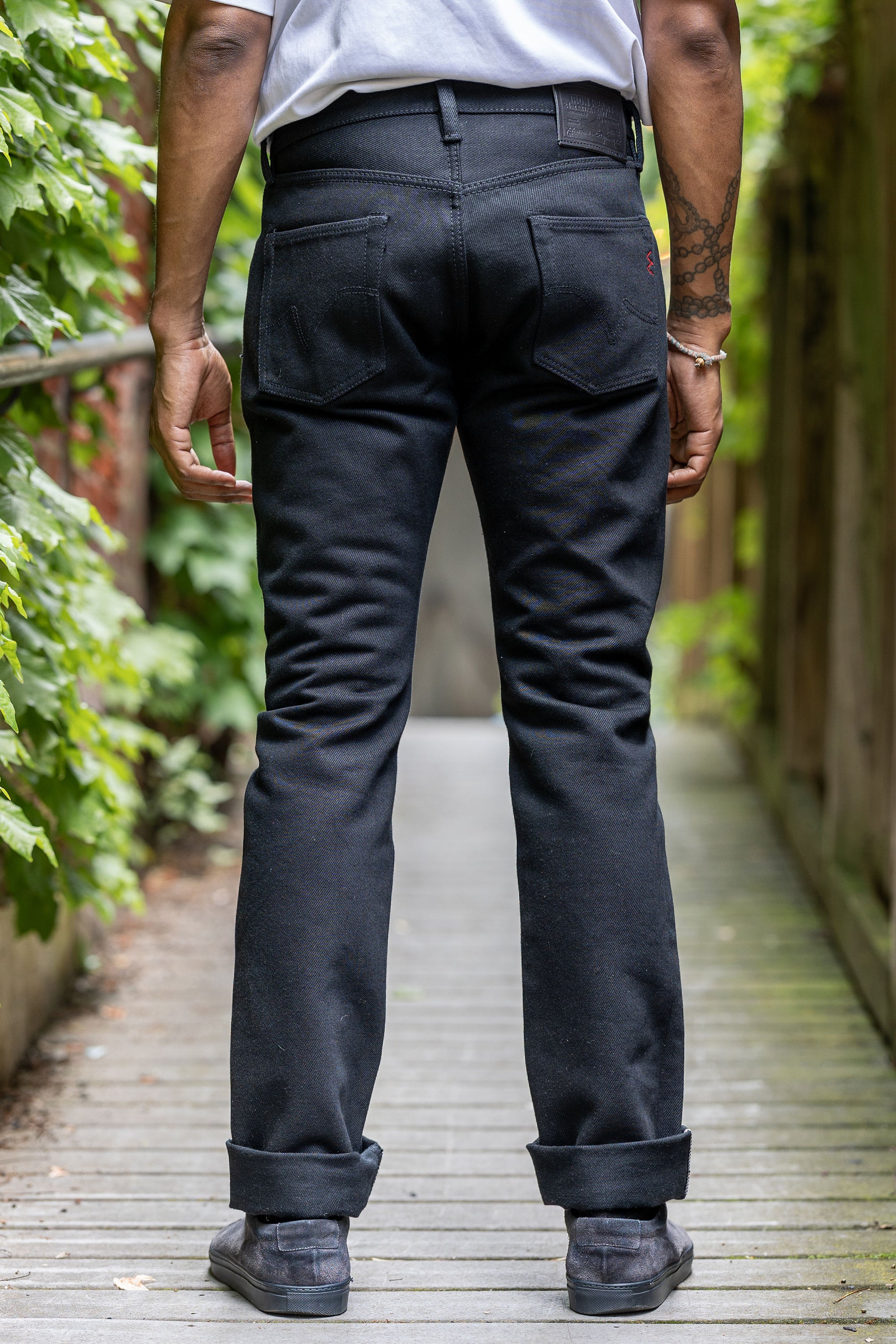 Iron Heart IH-555S-SB 21oz Selvedge Denim Super Slim Cut Jeans - Superblack Non-Fade