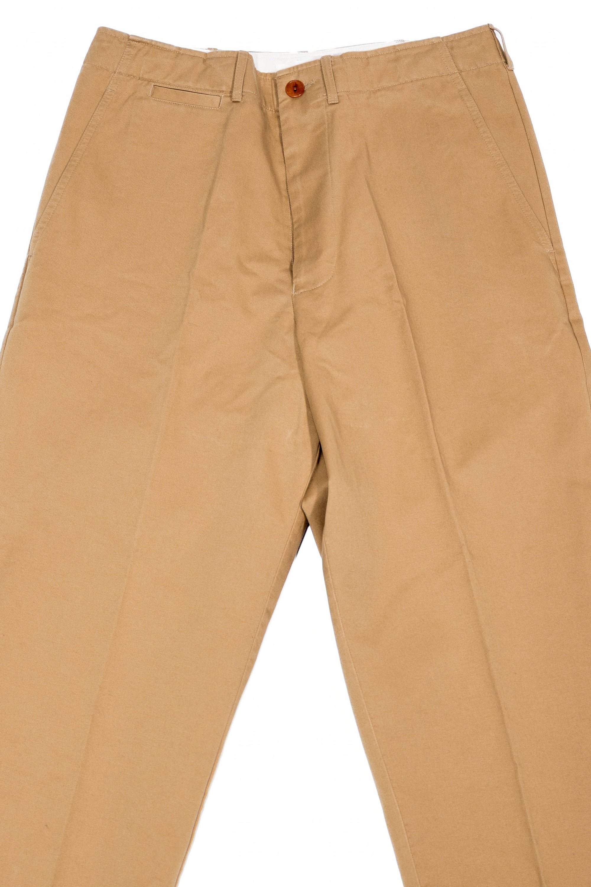 Merz b. Schwanen CHINO01 1920s Cotton Twill Worker Chino - Khaki