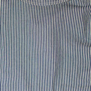 Buzz Rickson's BR15303 US Navy WWⅡ striped Utility Hickory Jacket - laying flat, rear view close-up