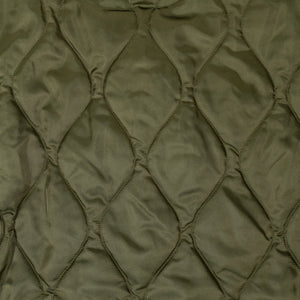Buzz Rickson's BR15754 Type M-65 Liner in Olive - Laying flat, close-up on back