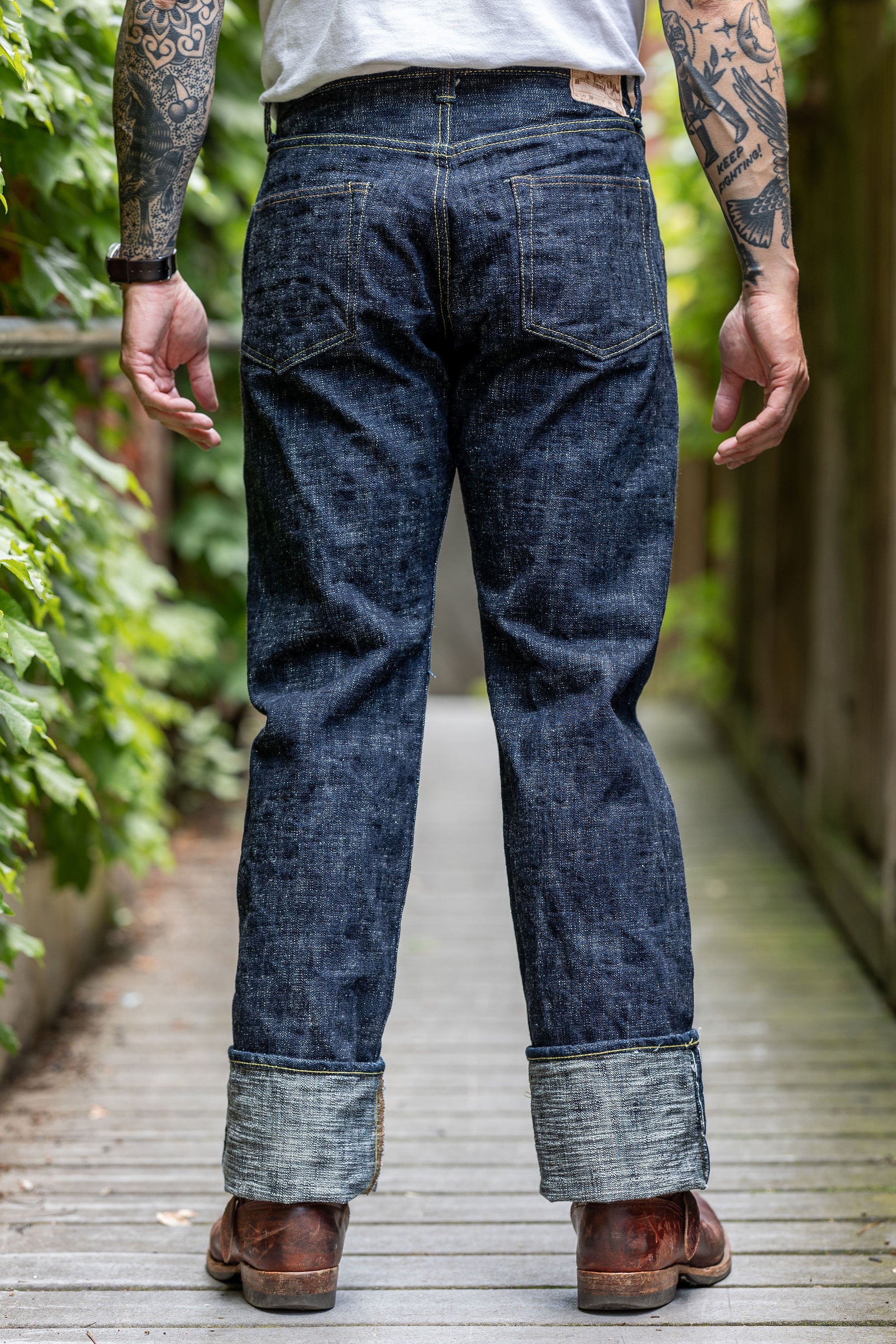 Samurai S3000XX17oz-SDS Relax Straight - "Murasame" 17oz Slub - Model Back