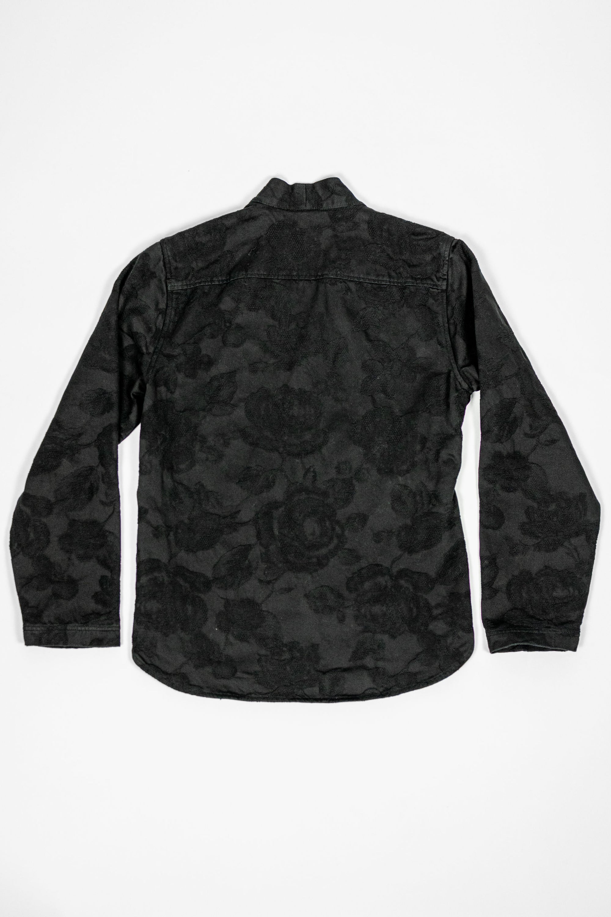 Hansen Garments Roman Loose Cut Jacket - Black Flowers - product shot - back facing - white background