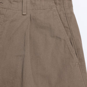 Hansen Garments Bobby Wide Pleated Trousers - Beige - product shot - front facing - white background - detail of pocket