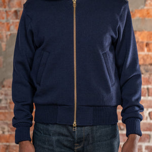Dehen 1920 Full-Throttle Moto Hoodie - Dark Navy. on model front profile