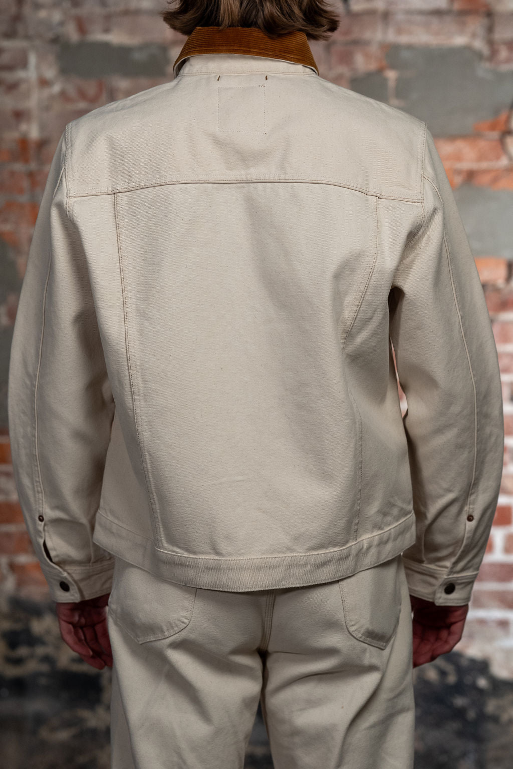 Indigofera Fargo Quarter - Smithson Canvas Ecru - Model Back