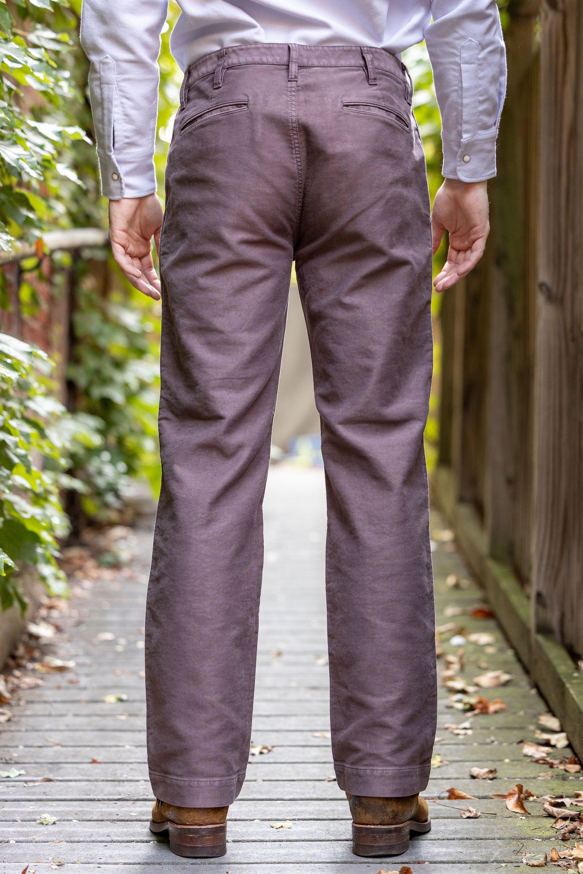 Wythe Deck Pant - Dusty Purple - Back View on Model