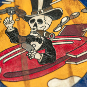 Buzz Rickson's BR80669 Type A-2 - Tight close-up on skeleton in plane patch