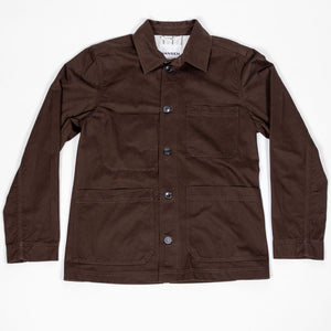 Hansen Garments Bendik Workwear Jacket - Chestnut - product shot - front facing - white background