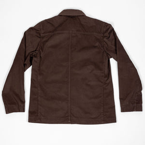 Hansen Garments Bendik Workwear Jacket - Chestnut - product shot - back facing - white background 