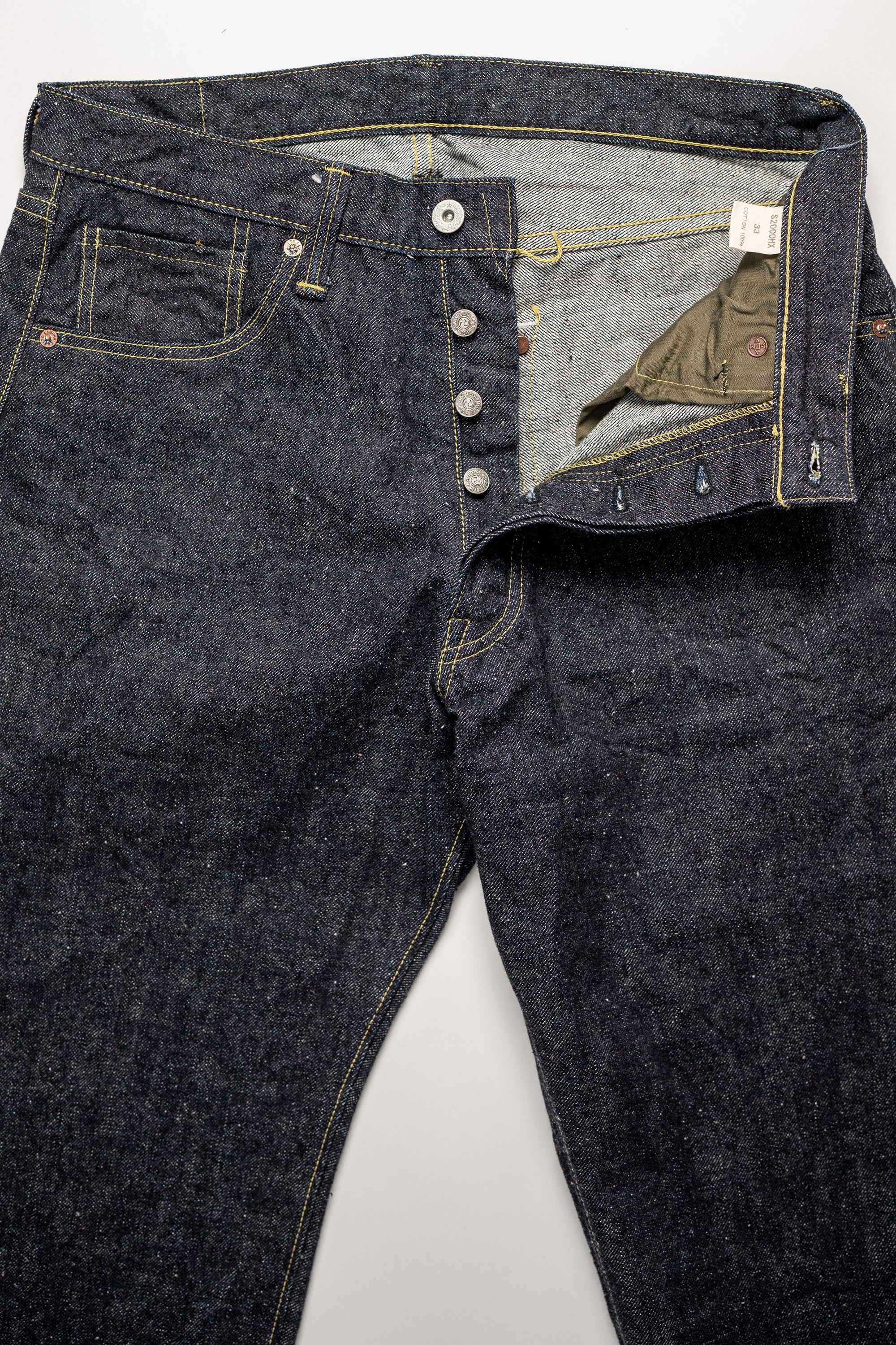 Samurai S2000HX 15oz Otokogi Selvedge '44 Style Wide Straight - button fly detail