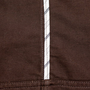 Hansen Garments Bendik Workwear Jacket - Chestnut - product shot - close up detail of inner jacket brand tag.